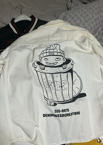 Zara beyaz kot ceket - Görsel 2