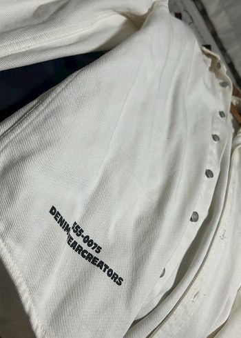 Zara beyaz kot ceket - Görsel 4