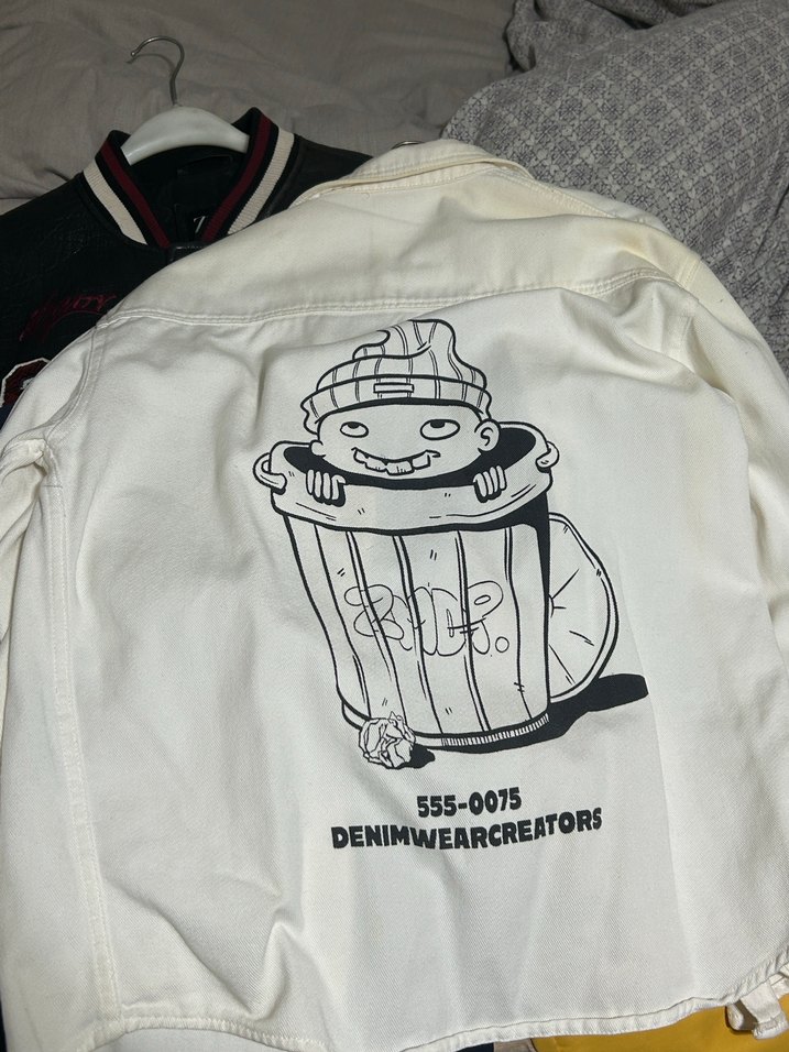 Zara beyaz kot ceket - Görsel 2