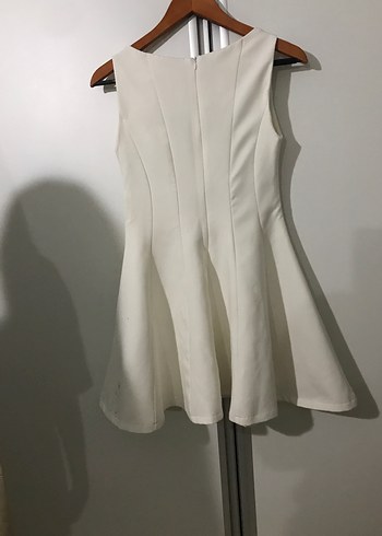 Kadın Beyaz Midi Kolsuz Elbise - Görsel 2