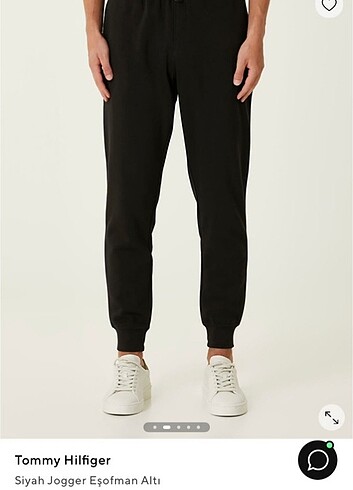Tommy hilfiger siyah ve füme Jogger alt 3 iplik şardonlu 