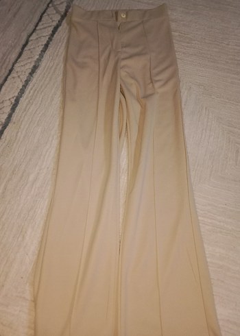 xs Beden Kadın Gri Pilili Kumaş Pantolon