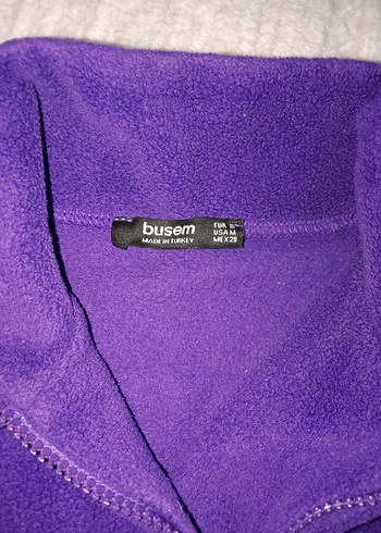 s Beden Mor Yarım Fermuarlı Polar Sweatshirt