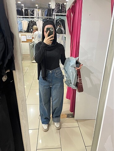 34 Beden mavi Renk Baggy pantolon