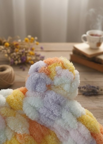 Çok Renkli Bebek Bere ve Atkı Seti - Görsel 2