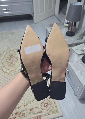 Tokalı Kadın kısa Topuklu Stiletto - Görsel 5
