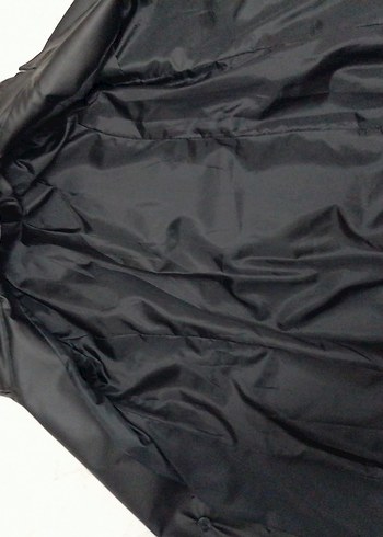 Düğmeli Siyah Deri Kadın Ceket - Görsel 7