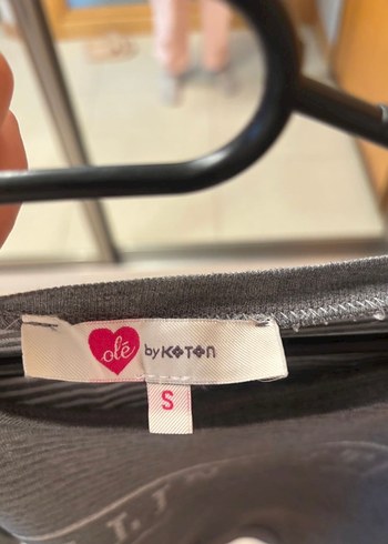 Gri Uzun Kollu Örgü Sweatshirt - Görsel 3