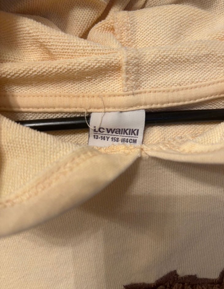 Ayıcık Desenli Bej Sweatshirt - Görsel 2