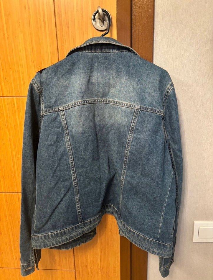 Düğmeli Mavi Kadın Denim Ceket - Görsel 2