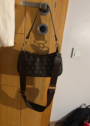 Zincir Detaylı Kahverengi Deri Kadın Çanta - Görsel 2