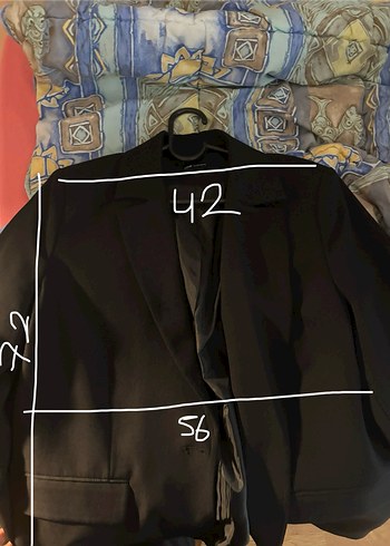 Siyah Kadın Midi Blazer - Görsel 4