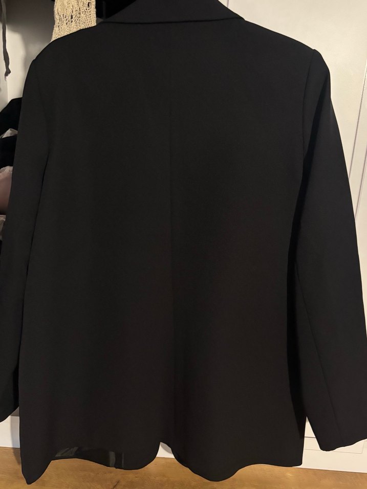 Siyah Kadın Midi Blazer - Görsel 2