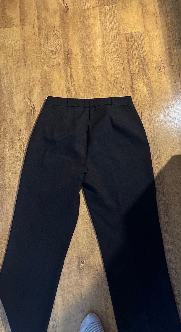 Siyah Kadın Kumaş Pantolon Midi Boy - Görsel 2