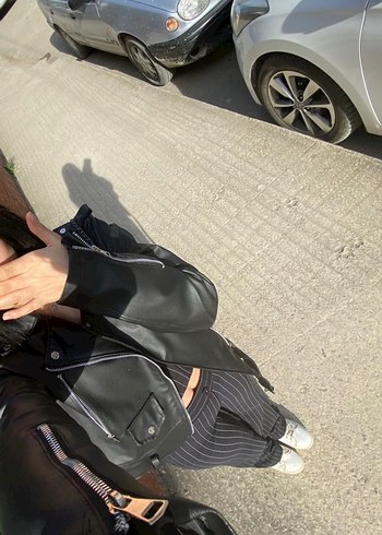 s Beden Siyah Deri Ceket
