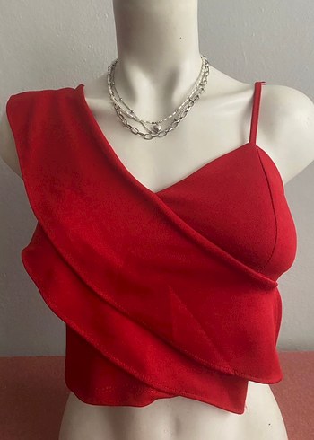 Kırmızı Drapeli Kadın Body Chain