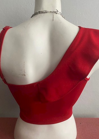 Kırmızı Drapeli Kadın Body Chain - Görsel 3