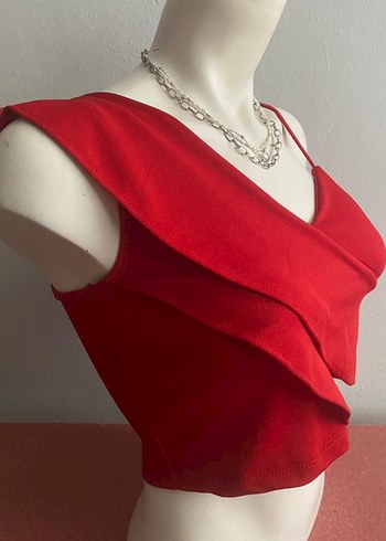 Kırmızı Drapeli Kadın Body Chain - Görsel 2