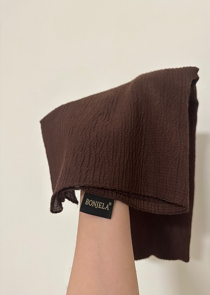 Kahverengi bonjela eşarp - Görsel 2