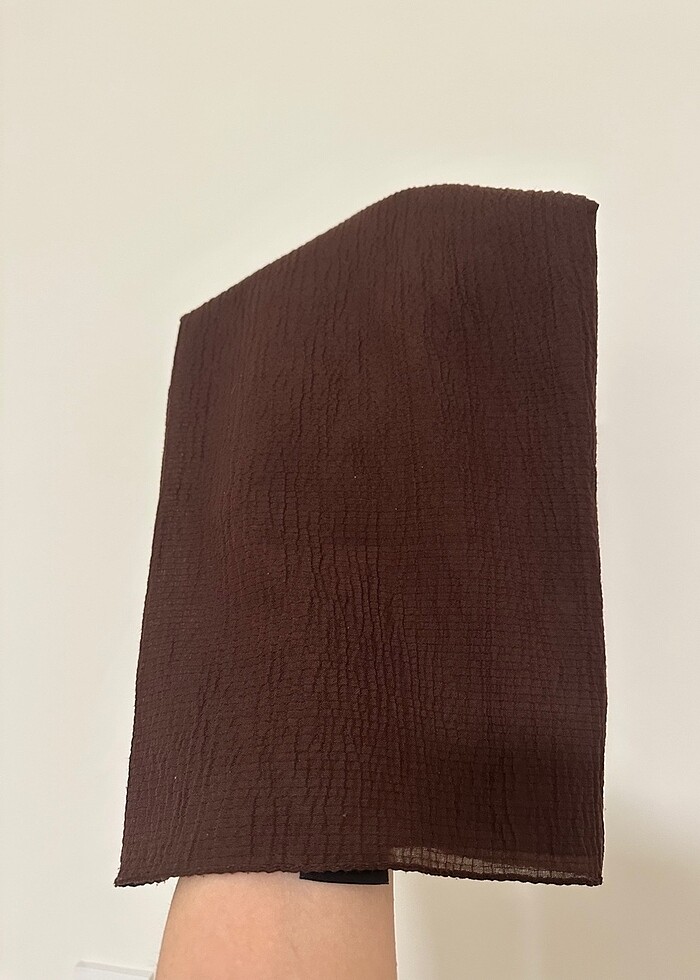 Kahverengi bonjela eşarp - Görsel 3