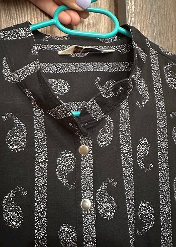 Bohem Uzun Kollu Pamuklu Desenli Gömlek - Görsel 5