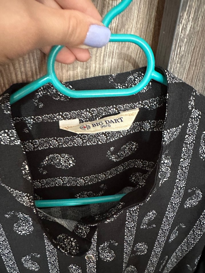 Bohem Uzun Kollu Pamuklu Desenli Gömlek - Görsel 4