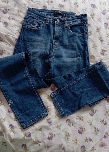 Diğer Kadın Mavi Loose Fit Denim Jean