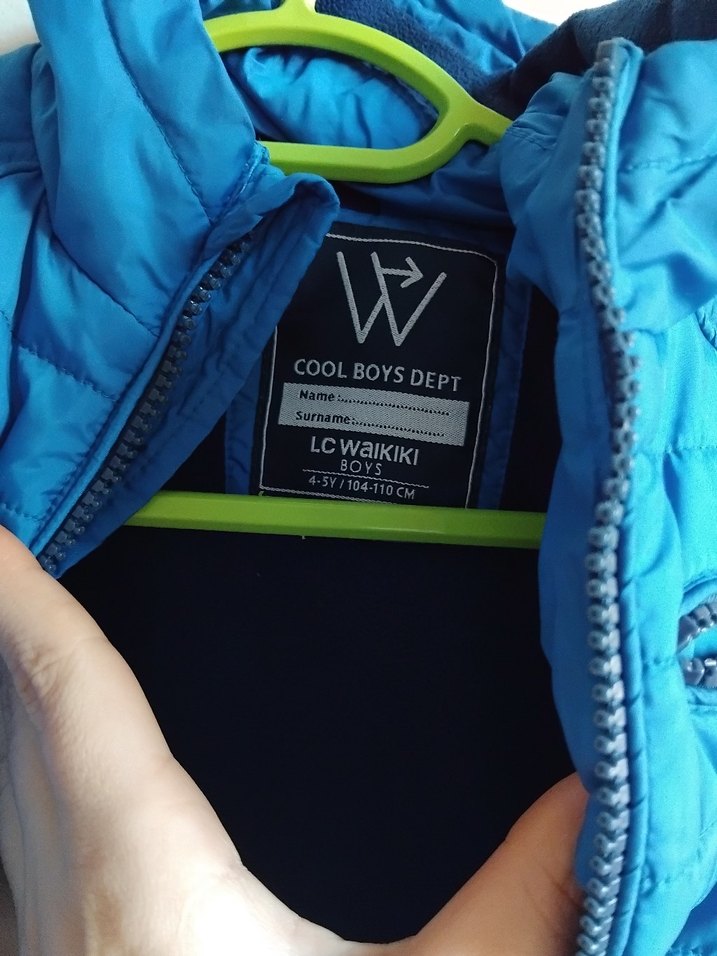 Mavi Kapitone Erkek Çocuk Mont - Görsel 3