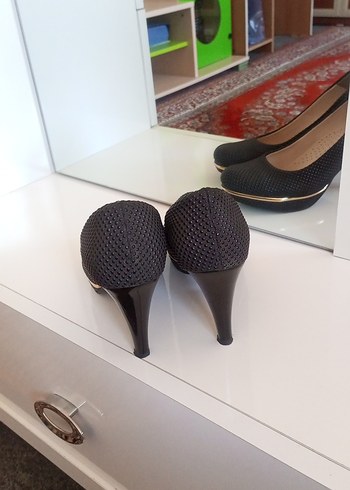 38 Beden Diger Siyah Kadın Stiletto Yüksek Topuklu