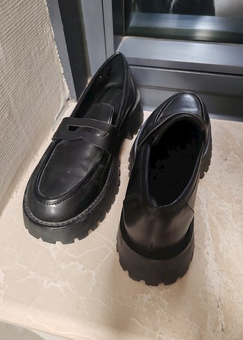 Stradivarius Siyah Kadın Platform Topuklu Loafer
