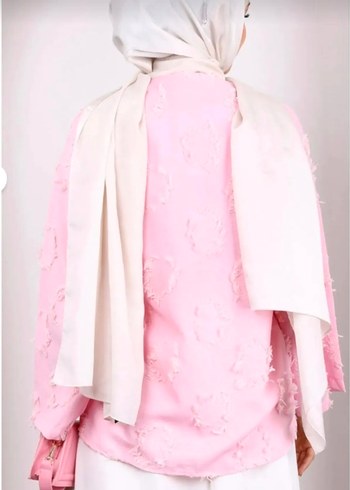 xl Beden pembe Renk Pembe Dantel Detaylı Bohem Kimono