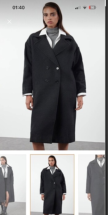 TrendyolMilla Oversize Kaşe Kaban
