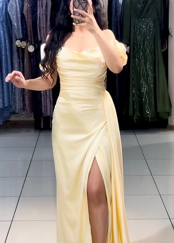 Bordo Drapeli Uzun Abiye Elbise - Görsel 3