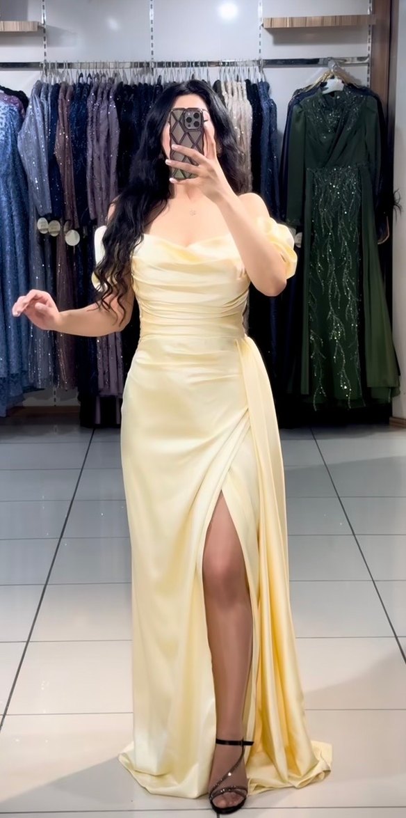 Bordo Drapeli Uzun Abiye Elbise - Görsel 3