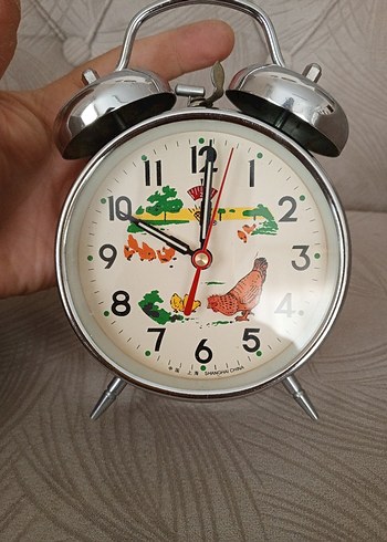 Nostaljik kurmalı tavuklu çalar saat - Görsel 5