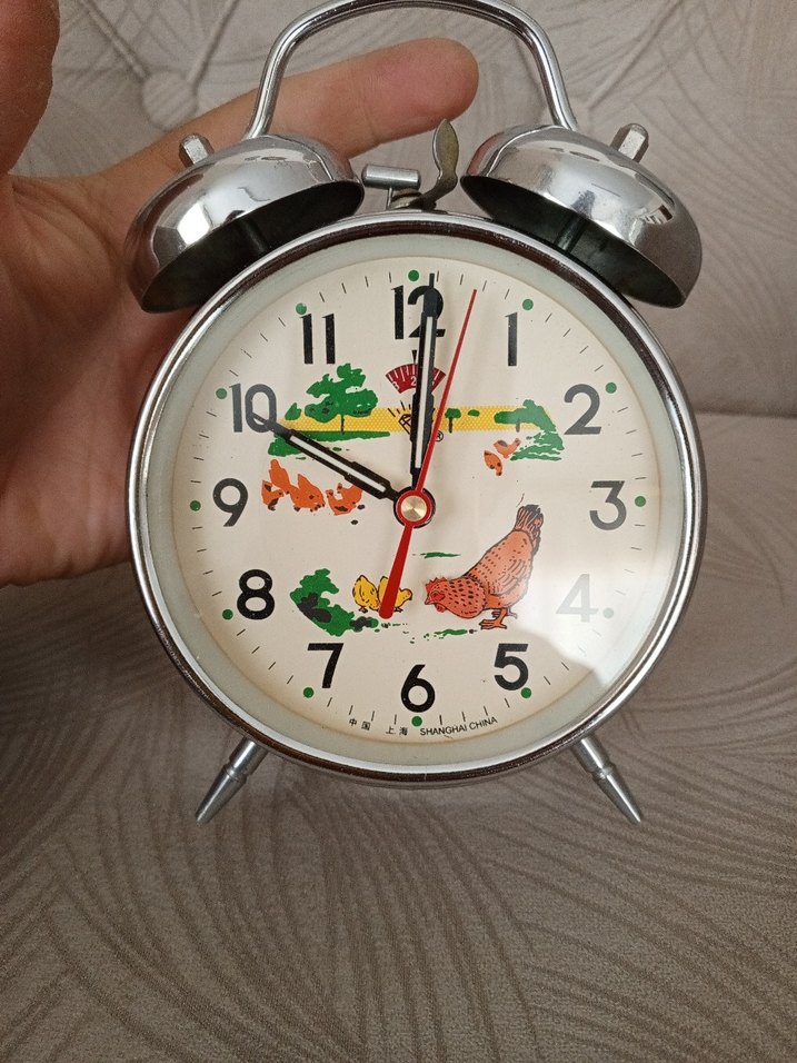 Nostaljik kurmalı tavuklu çalar saat - Görsel 5