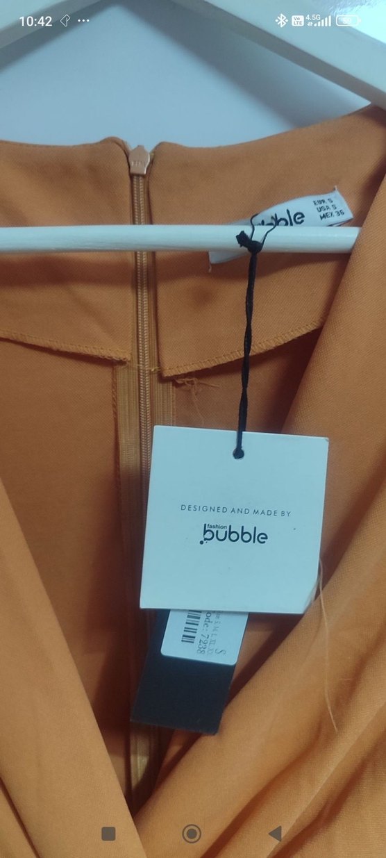 V Yakalı Drapeli Midi Kadın Elbise - Görsel 3