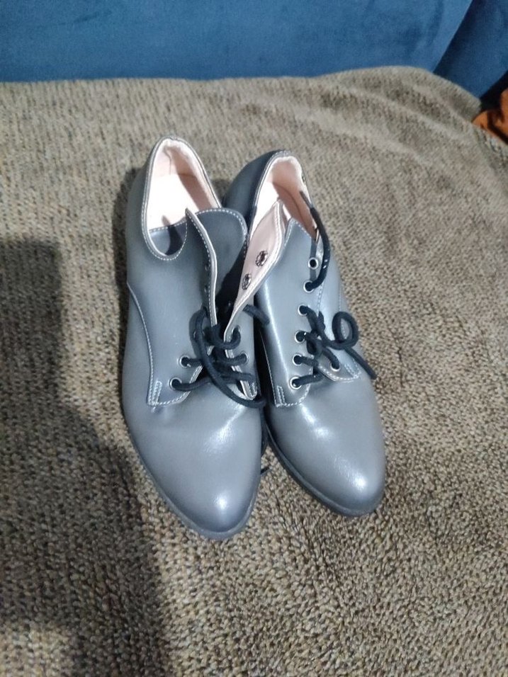 Gri Stiletto Topuklu Kadın Klasik Ayakkabı - Görsel 2