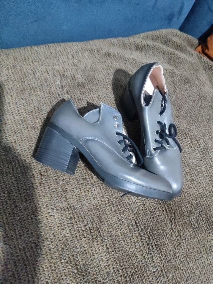 Gri Stiletto Topuklu Kadın Klasik Ayakkabı - Görsel 4