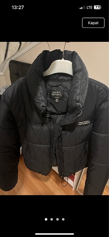 Crop şişme mont