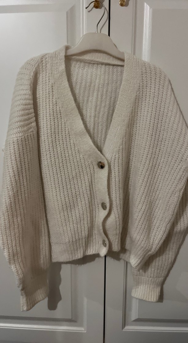 Kadın Gri Örgü Hırka - Görsel 2