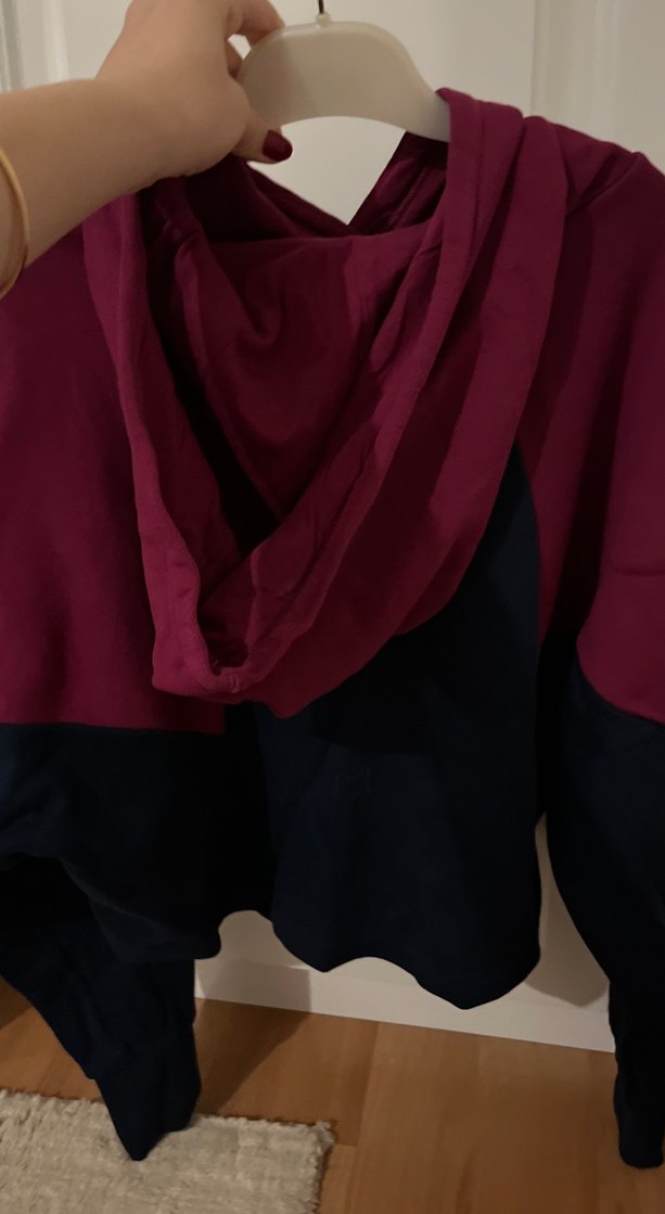 Bordo Siyah Oversize Sweatshirt - Görsel 3