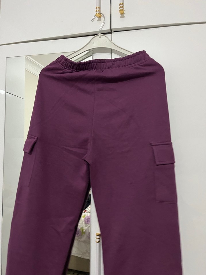 Mor Kadın Rahat Kesim Midi Eşofman - Görsel 3