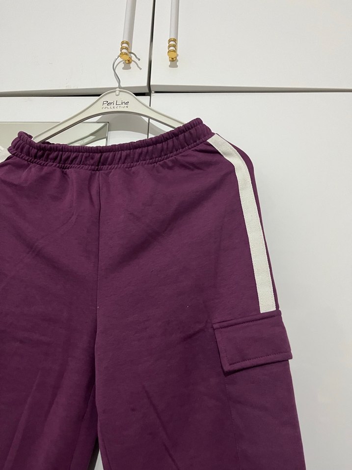 Mor Kadın Rahat Kesim Midi Eşofman - Görsel 2