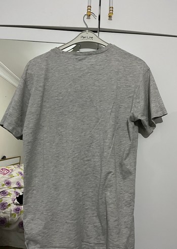 Gri Harvard Baskılı Kadın Tişört - Görsel 3