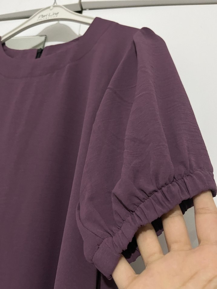 Mor Kadın Uzun Kollu Uzun Elbise - Görsel 2