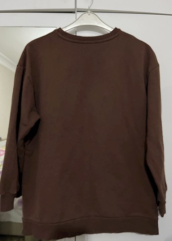 Kadın Kahverengi Baskılı Triko Sweatshirt - Görsel 3