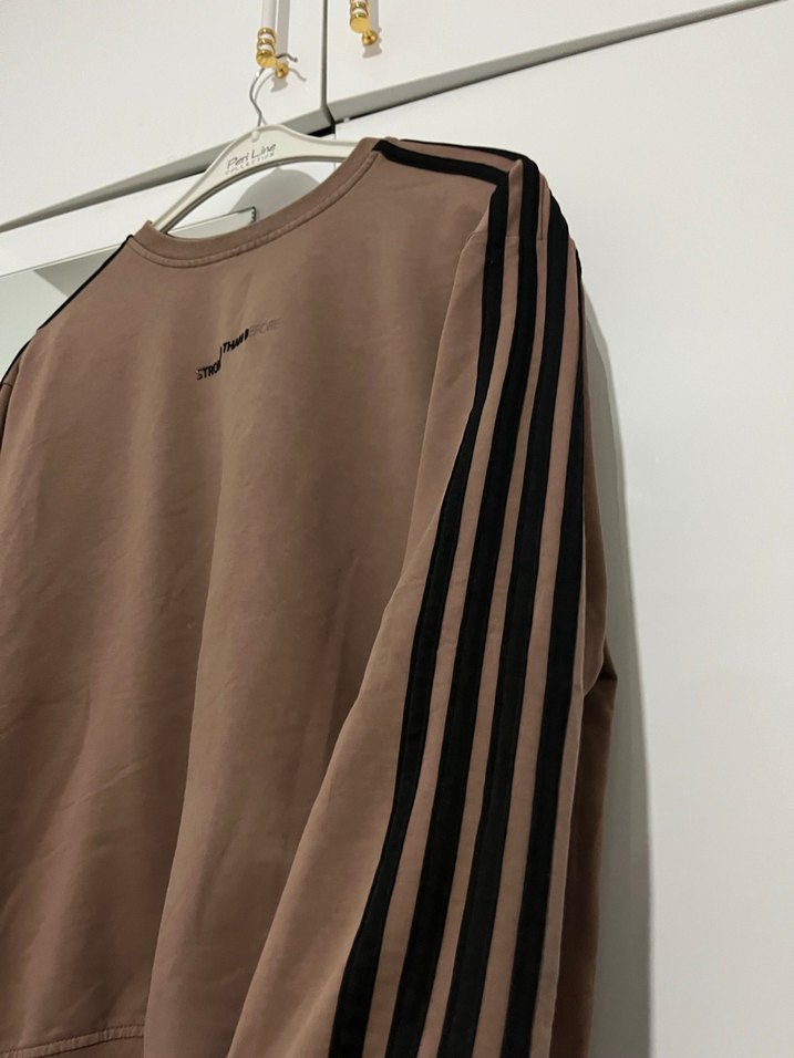 Kahverengi Kadın Sweatshirt Uzun Kollu - Görsel 3