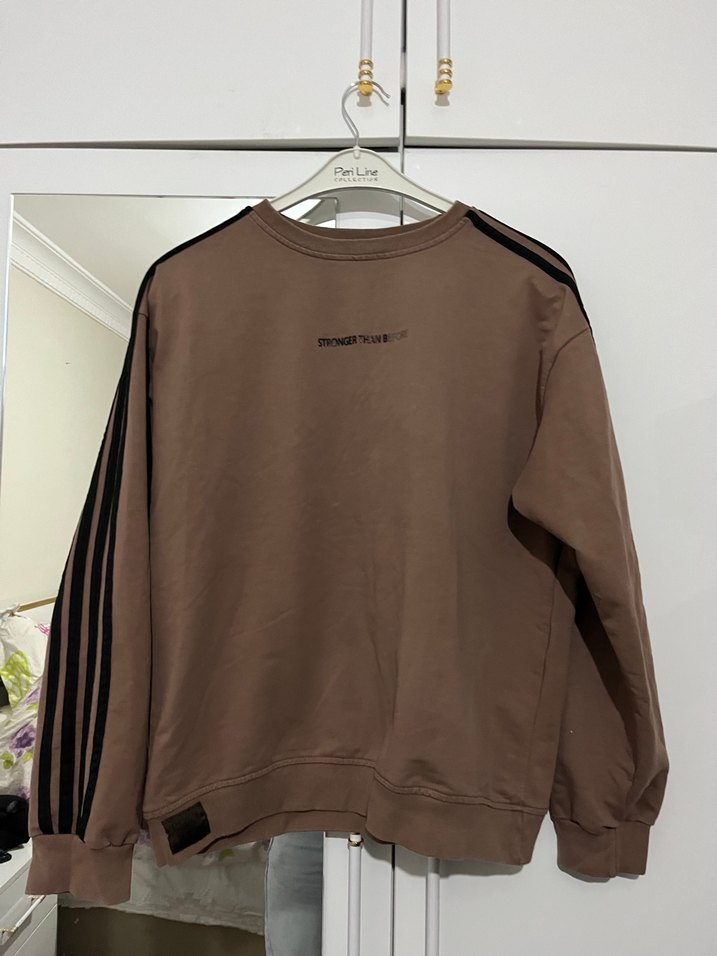 Kahverengi Kadın Sweatshirt Uzun Kollu - Görsel 2