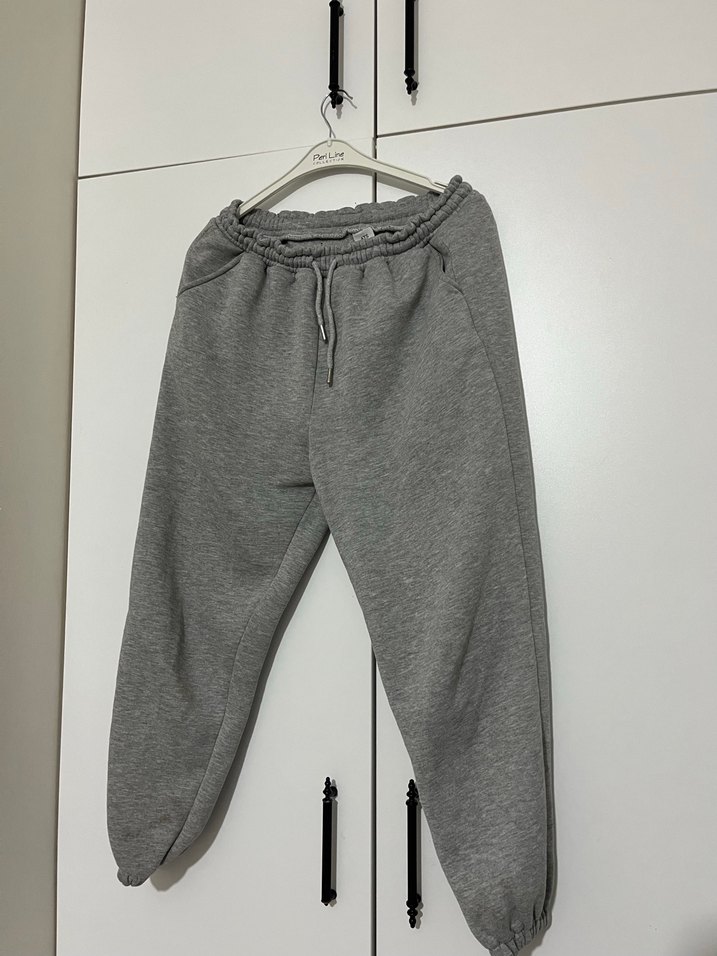 Gri Kadın Mini Rahat Kesim Eşofman - Görsel 3